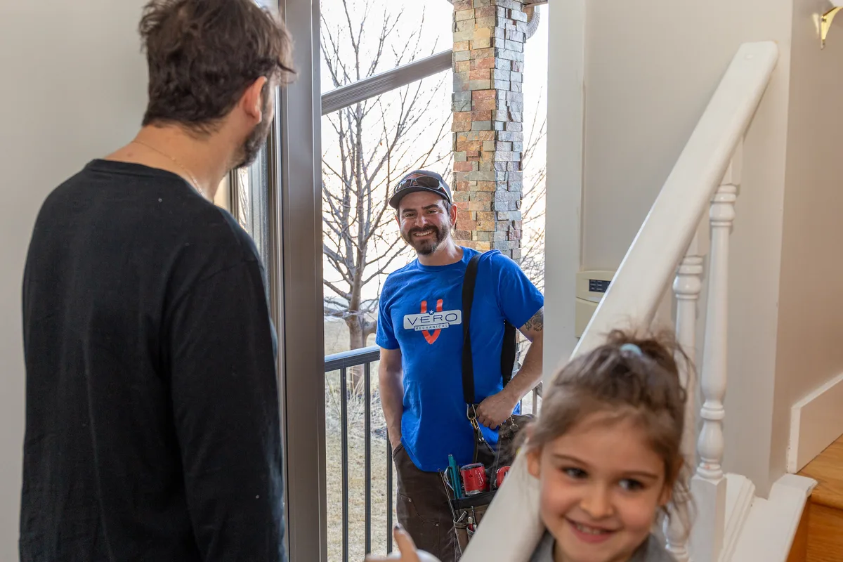 Vero Mechanical technician visiting a Calgary home