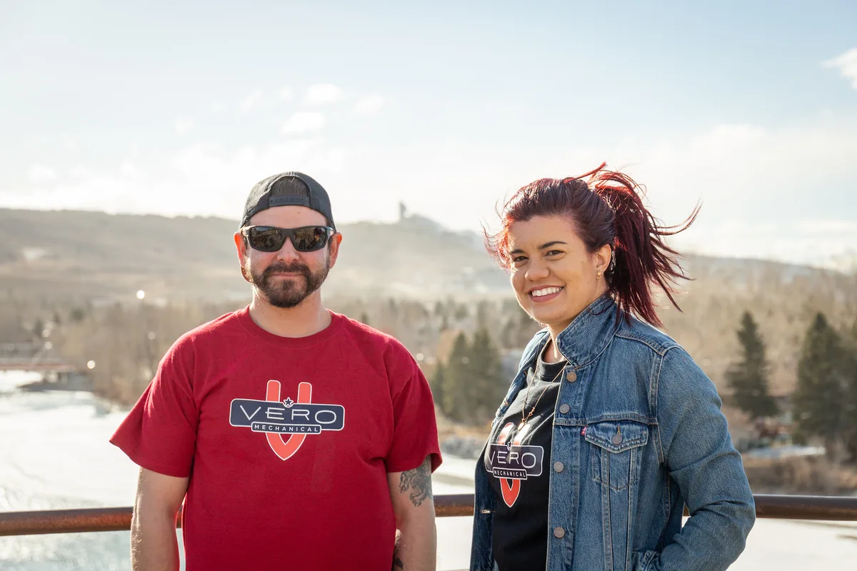 Vero Mechanical team outdoors in Calgary